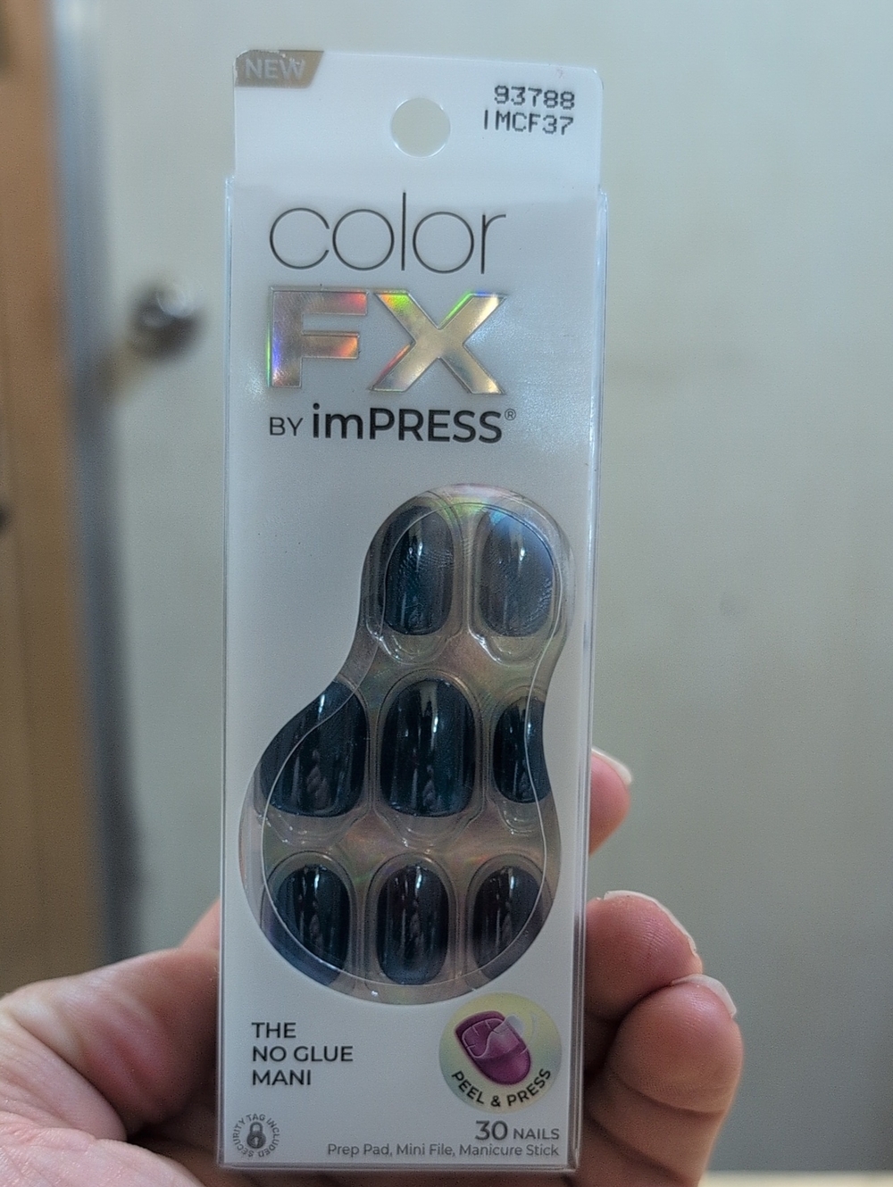 imPRESS Color FX Press-On Nails — Shiny Black Finish